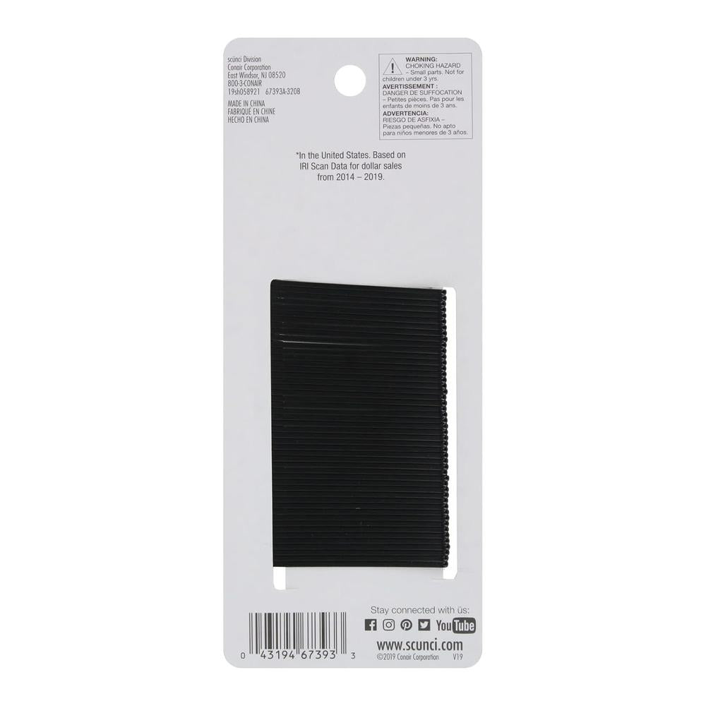 scünci No-Slip Grip All Day Hold Bobby Pins - Black, 48 count-043194673933-LR-219390-2-LR eShop