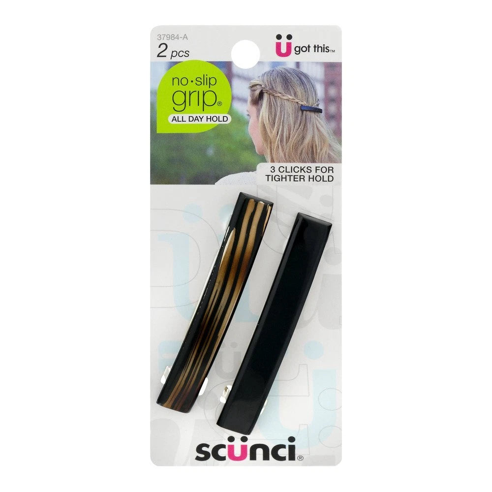 scünci No-Slip Grip All Day Hold Hair Barrettes, 2 count-043194379842-LR-249533-1-LR eShop