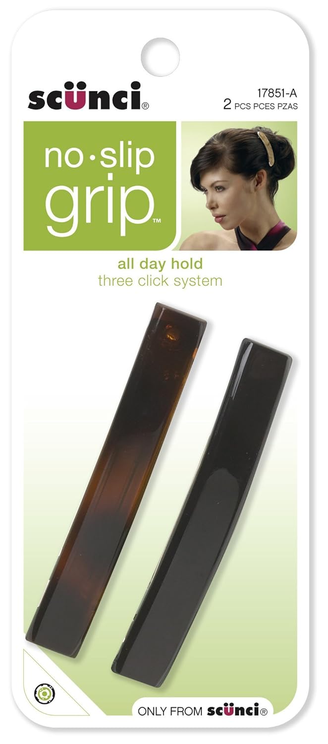 scünci No-Slip Grip Auto Clasp Barrettes, 2 count-043194178513-LR-169659-1-LR eShop
