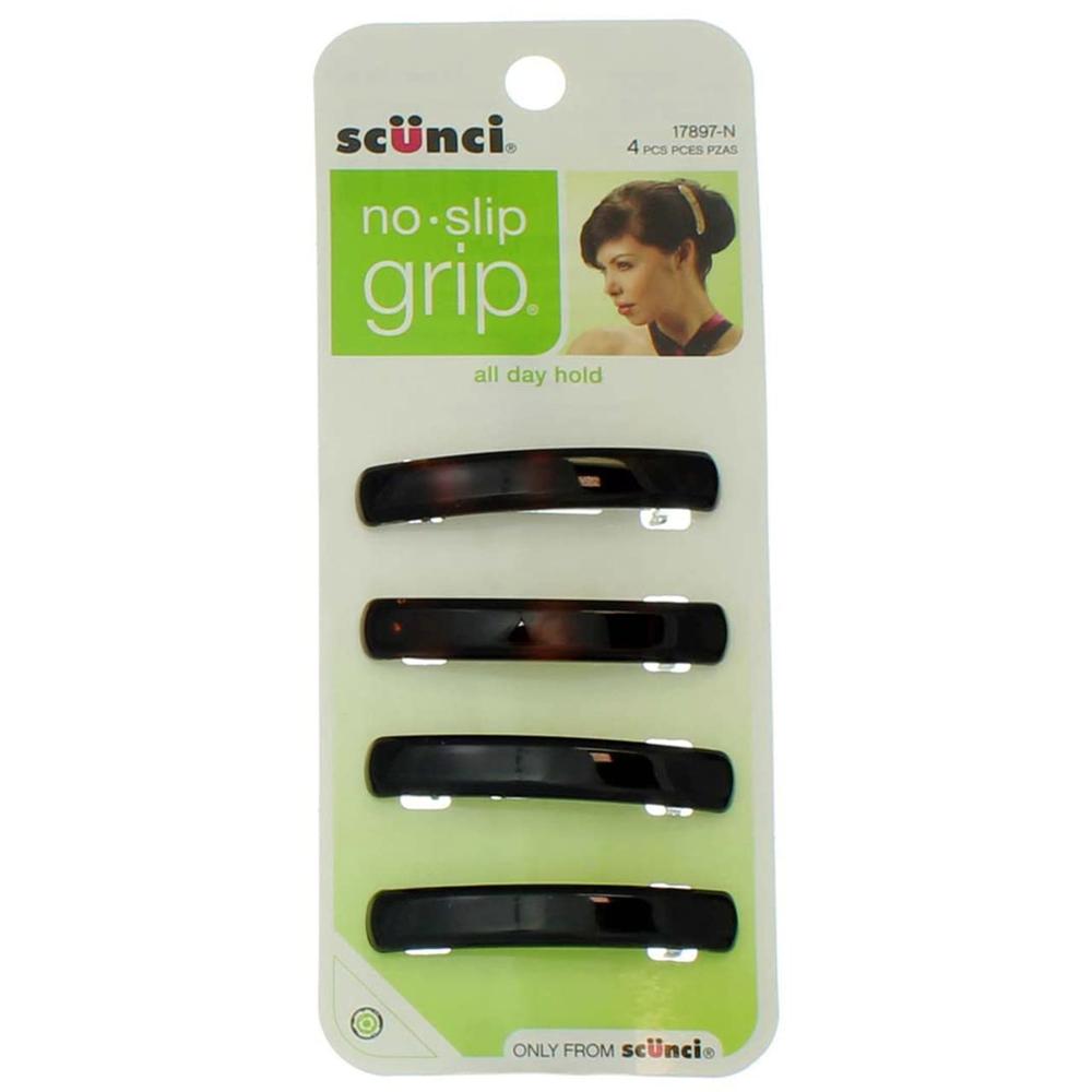 scünci No-Slip Grip Auto Clasp Barrettes, 4 count-043194178971-LR-169660-1-LR eShop