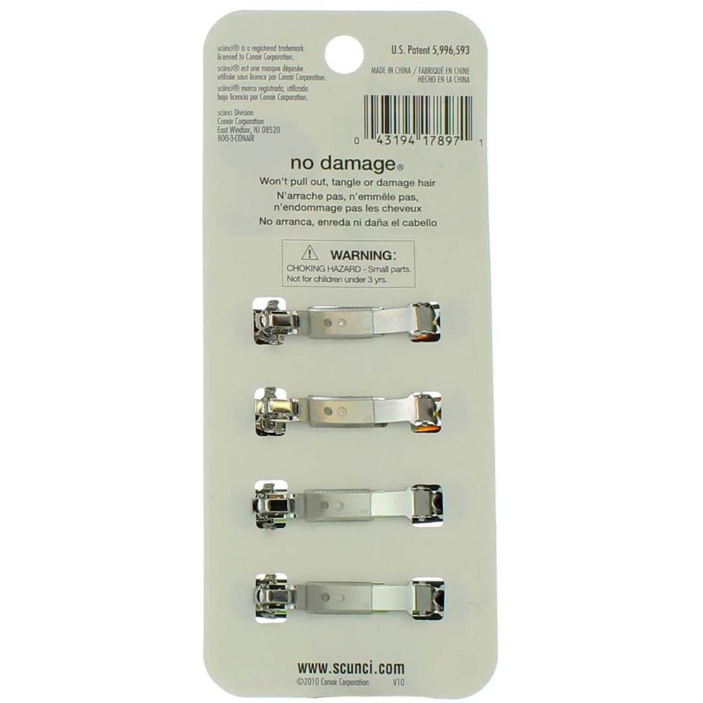 scünci No-Slip Grip Auto Clasp Barrettes, 4 count-043194178971-LR-169660-2-LR eShop
