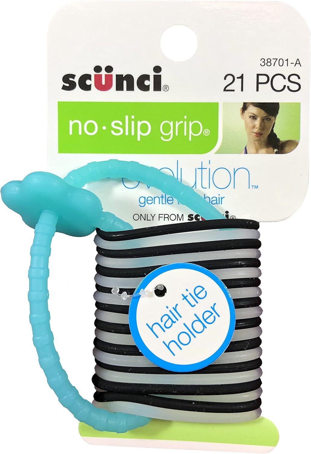 scünci No-Slip Grip Gel Evolution Ponytailers with Holder, 21 count-043194387014-LR-233762-2-LR eShop