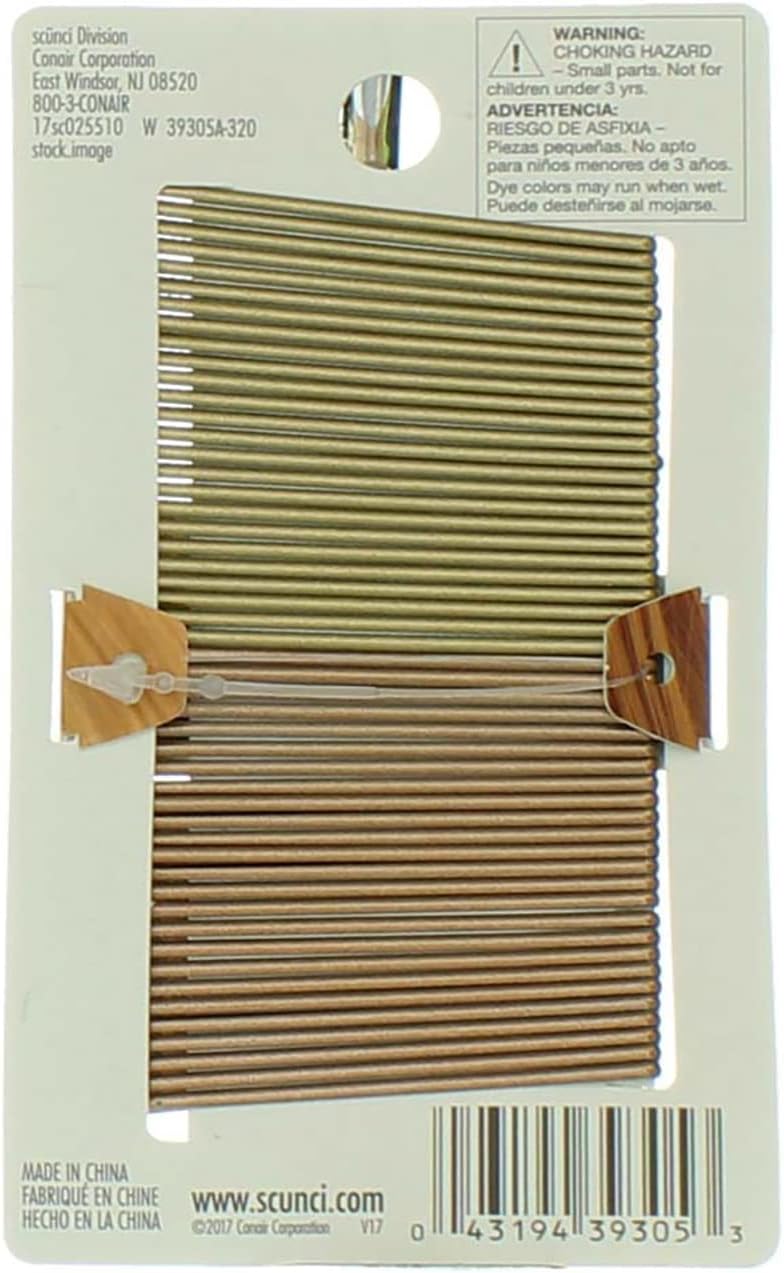 scünci No Slip Grip Hair Bobby Pins - Blonde, 50 count-043194393053-LR-271752-2-LR eShop