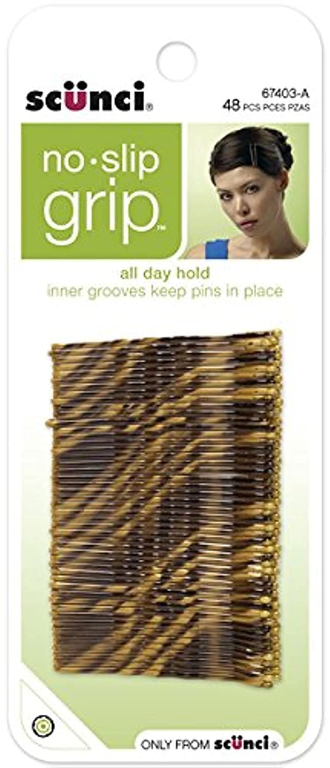 scünci No Slip Grip Hair Bobby Pins - Light Brunette, 48 count-043194674039-LR-192242-1-LR eShop