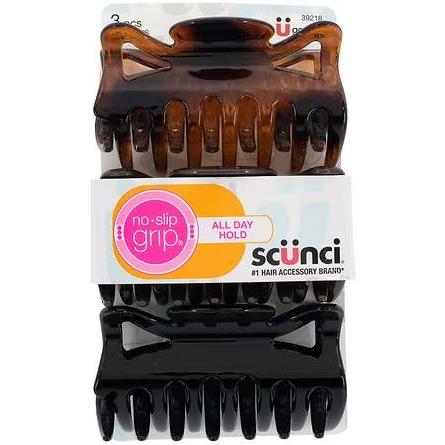 scünci No-Slip Grip Large Jaw Hair Clip, 3 count-043194392186-LR-325861-1-LR eShop