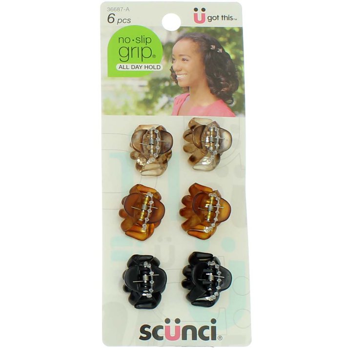 scünci No-Slip Grip Mini Octopus Jaw Clips, 6 count-043194366873-LR-184083-1-LR eShop