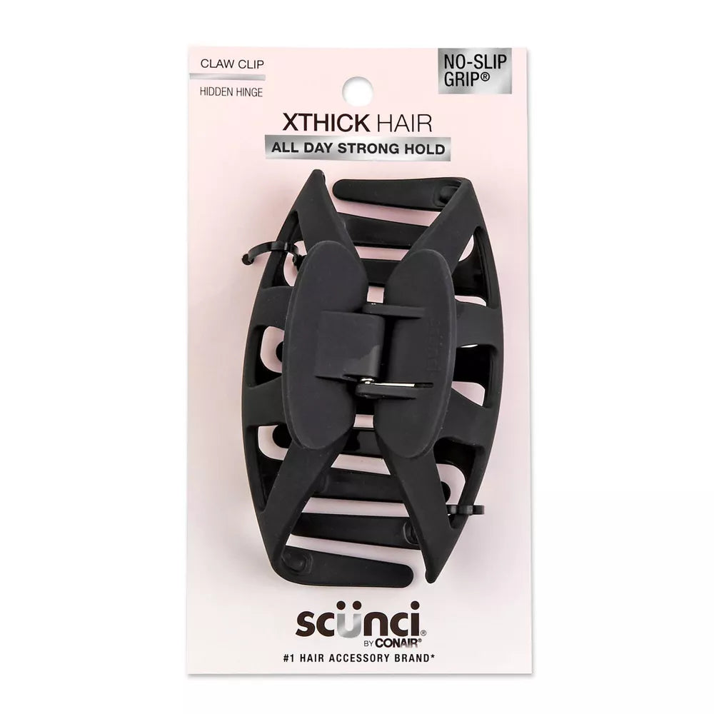 scünci No-Slip Grip Recycled Extra Large Claw Clip For Extra Thick Hair - Matte Black-043194326945-LR-335044-1-LR eShop