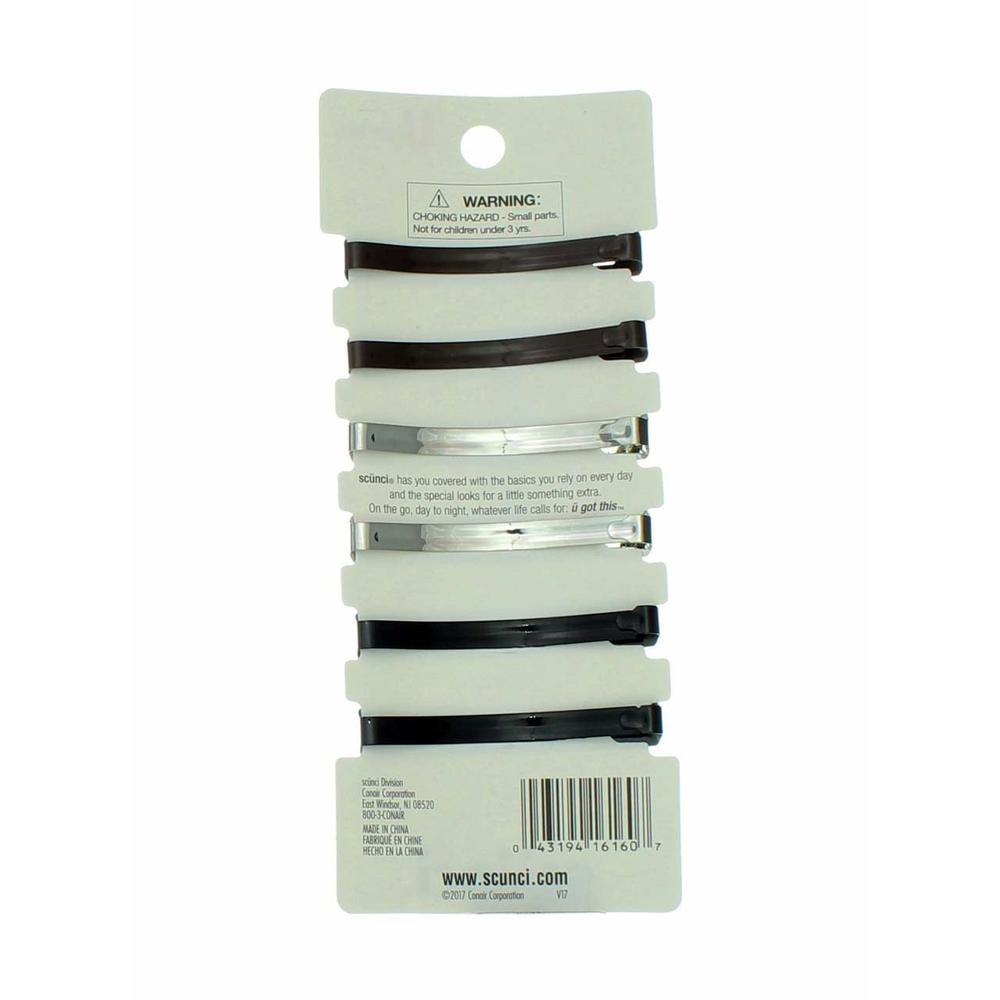 scünci Open Center Metal Barrettes - Assorted Colors, 6 count-043194161607-LR-157019-2-LR eShop