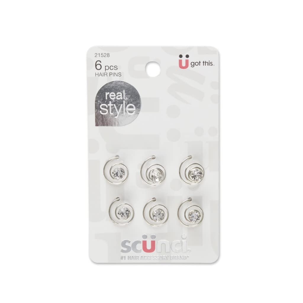 scünci Spin-In Hair Pins with Stones, 6 count-043194215287-LR-335039-1-LR eShop