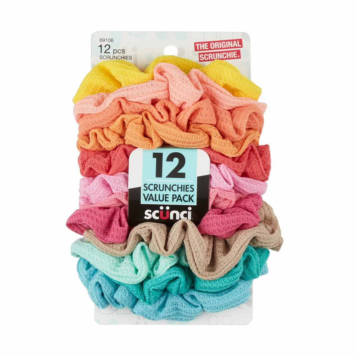 scünci The Original Scrunchie Textured Thermal Twisters - Assorted Pastels, 12 count-043194691067-LR-352768-1-LR eShop