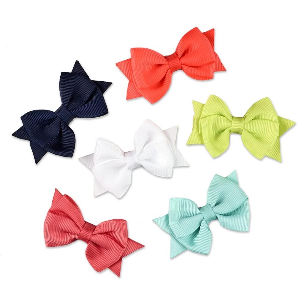 scünci Toddler Bow Hair Clips - Assorted, 6 count-043194327478-LR-332520-3-LR eShop