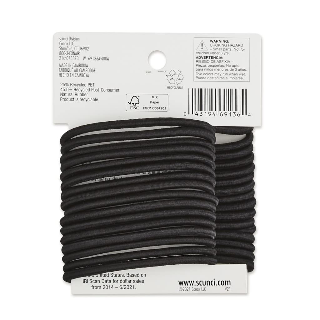 scünci Upcycled Earth-Friendly Conscious Minded Hair Elastics, 32 count-043194691364-LR-344366-2-LR eShop