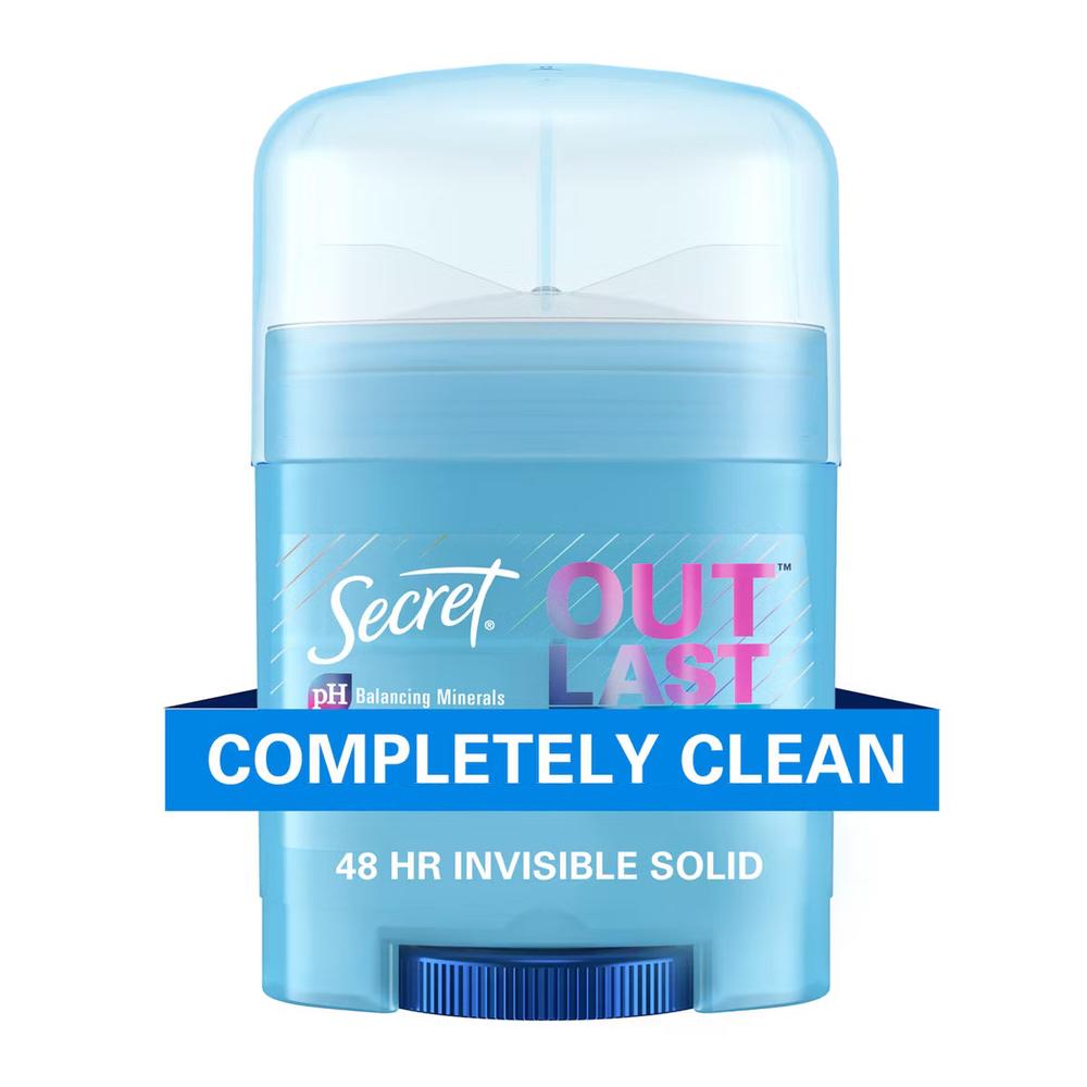 Secret Outlast Xtend Mini Invisible Solid Antiperspirant and Deodorant - Completely Clean, 0.5 oz-037000004967-LR-263966-1-LR eShop