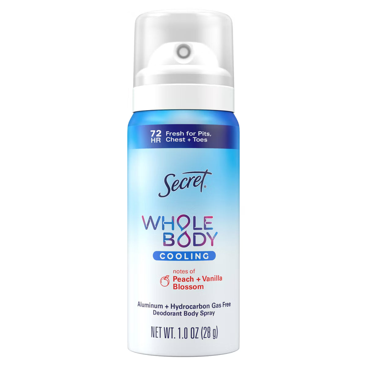 Secret Whole Body Aluminum-Free Deodorant Spray - Peach & Vanilla, 1 oz-030772170151-LR-356135-1-LR eShop