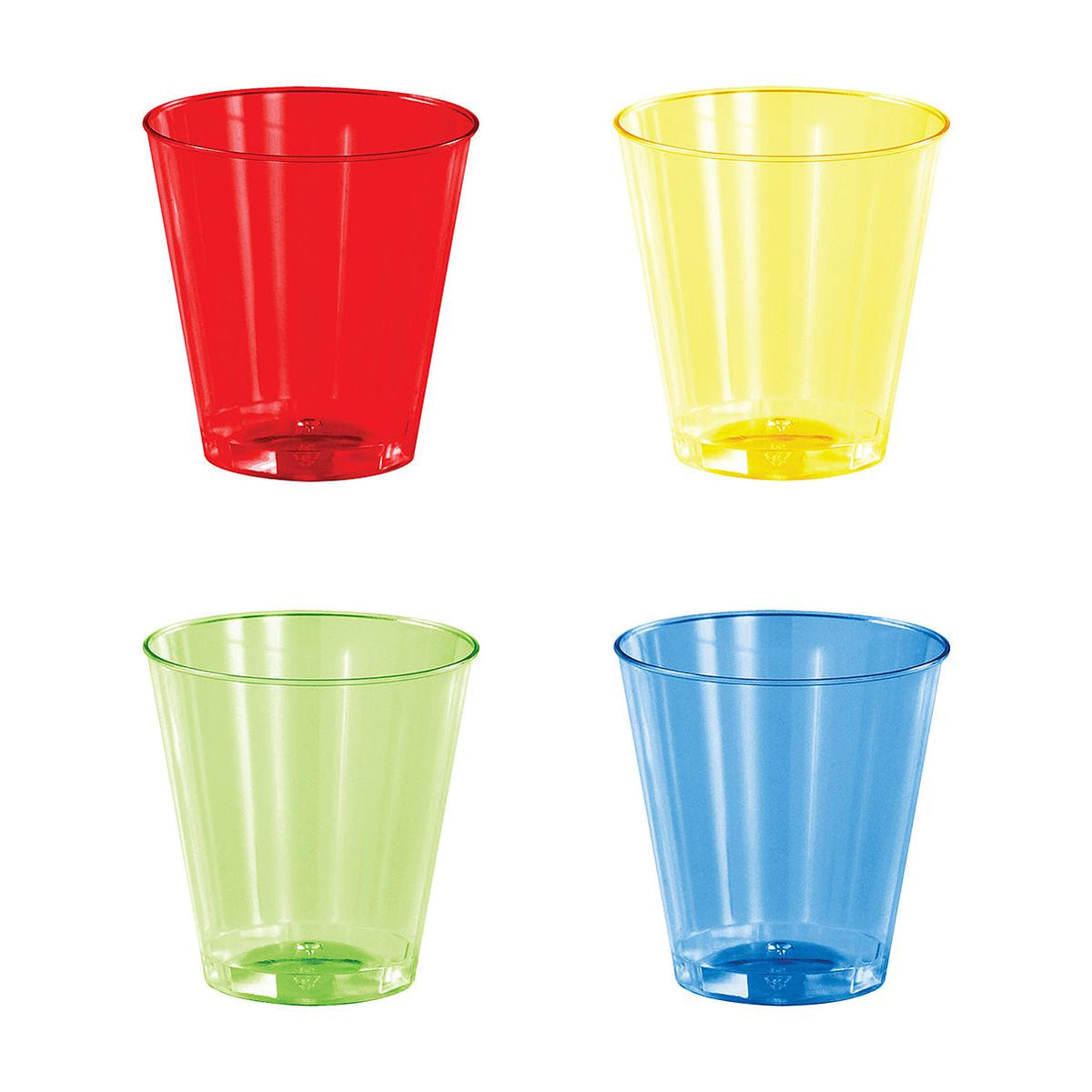SENSATIONS 2 oz Plastic Shot Glasses - Assorted Colors, 16 count-092352988211-LR-354351-2-LR eShop