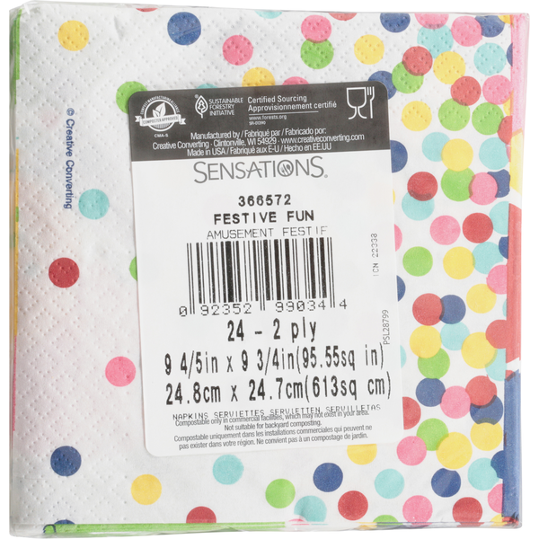 SENSATIONS Beverage Napkins - Festive Fun, 24 count-092352990344-LR-354397-3-LR eShop