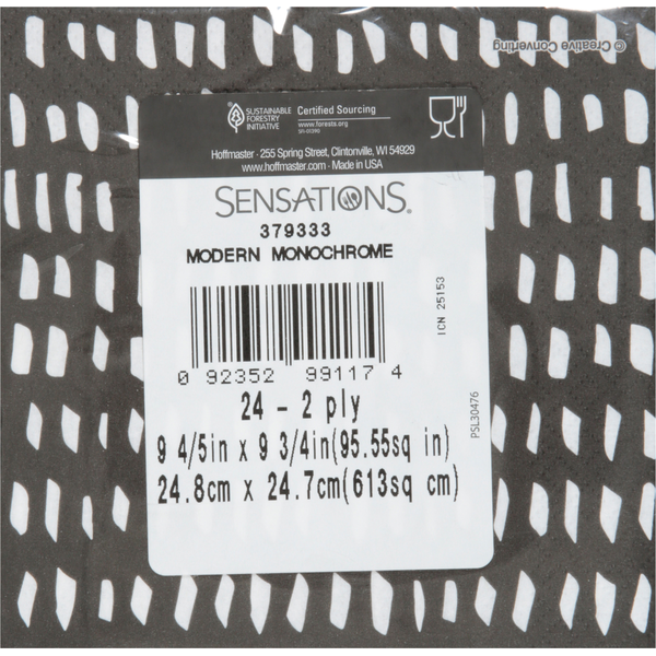 SENSATIONS Beverage Napkins - Modern Monochrome, 40 count-092352991174-LR-361396-3-LR eShop