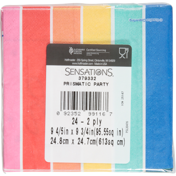 SENSATIONS Beverage Napkins - Prismatic Party, 40 count-092352991167-LR-361395-3-LR eShop