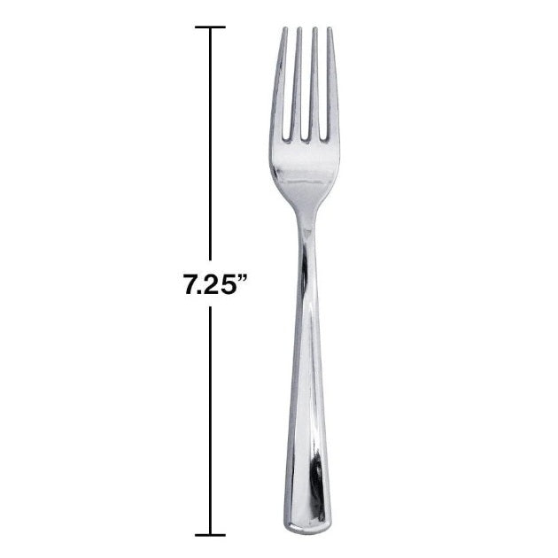 SENSATIONS Plastic Forks - Silver, 24 count-092352991006-LR-361379-3-LR eShop