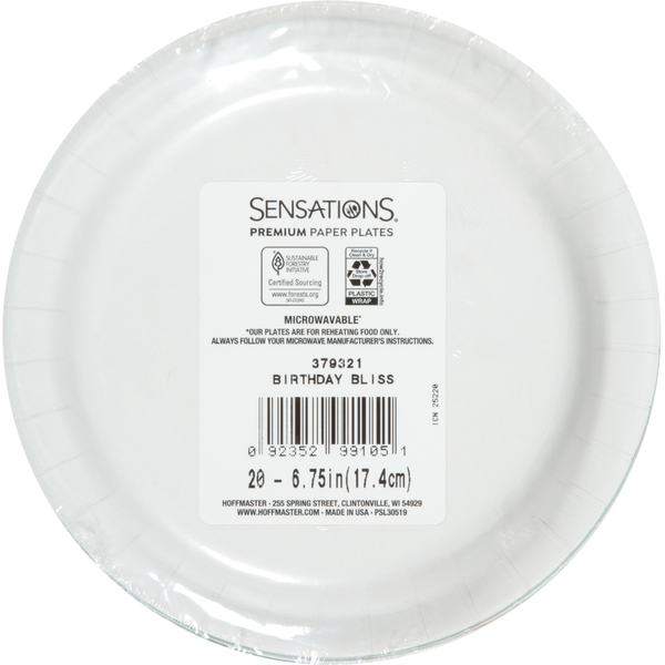 SENSATIONS Premium Paper Lunch Plates - Birthday Bliss, 20 count-092352991051-LR-361384-3-LR eShop
