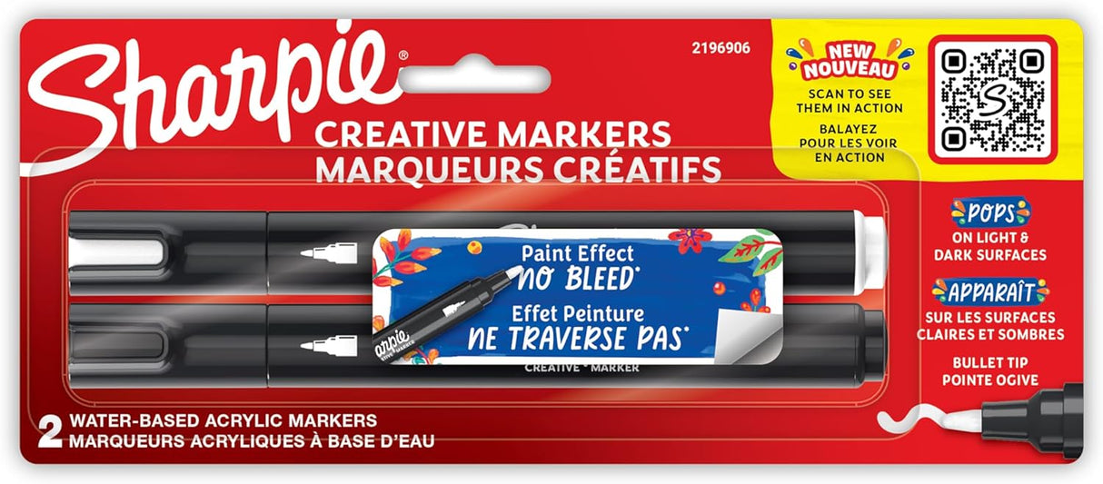 Sharpie Creative Markers, Acrylic, Bullet Tip - Assorted, 2 count-716412186286-LR-359437-1-LR eShop