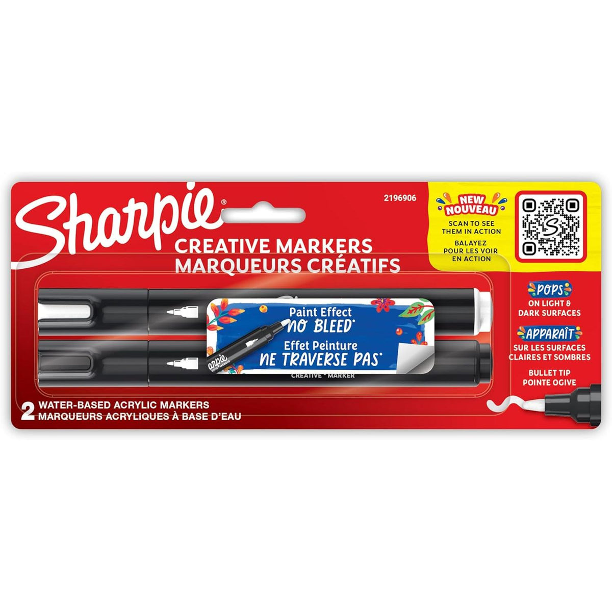 Sharpie Creative Markers, Acrylic, Bullet Tip - Assorted, 2 count-716412186286-LR-359437-1-LR eShop