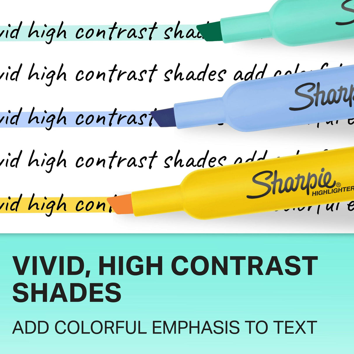 Sharpie Tank Highlighters Chisel Tip - Assorted Fluorescent, 12 count-716412021082-LR-359433-5-LR eShop