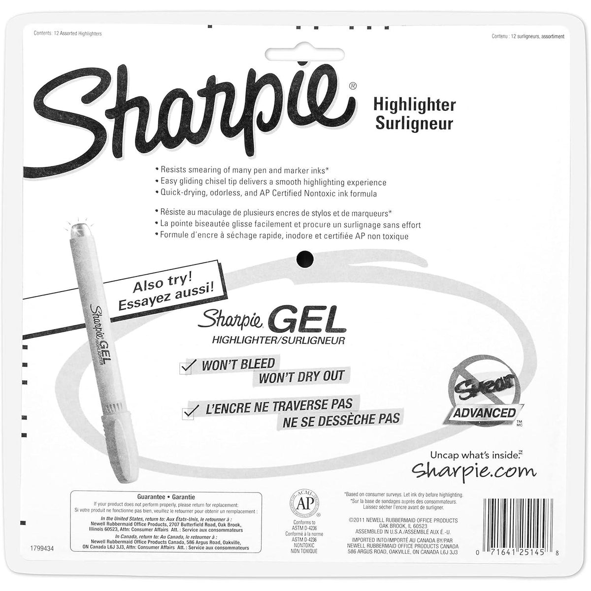 Sharpie Tank Style Chisel Tip Fluorescent Highlighter - Assorted, 12 count-071641251458-LR-349365-8-LR eShop