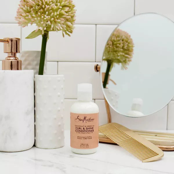 SheaMoisture Coconut & Hibiscus Curl & Shine Conditioner For Thick Curly Hair, 3.2 oz-764302290728-LR-337182-3-LR eShop