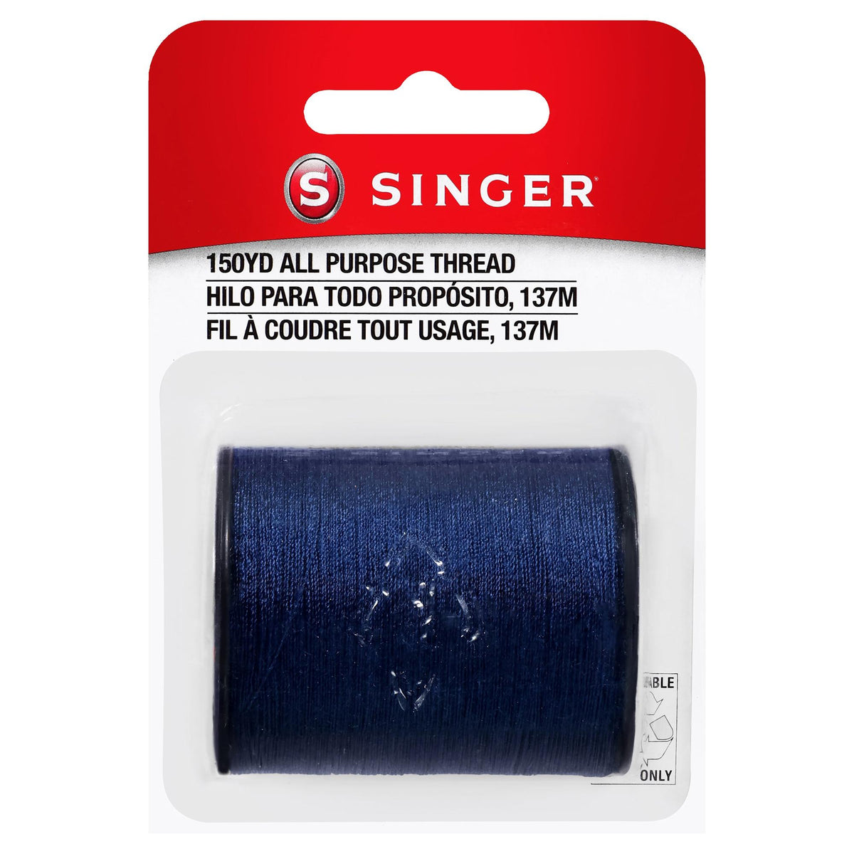 SINGER All-Purpose Sewing Thread - Navy, 150 yards-075691600136-LR-81091-1-LR eShop