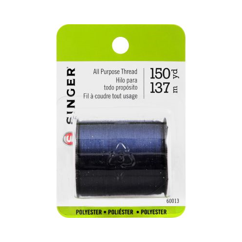 SINGER All-Purpose Sewing Thread, Navy, 150 yards, 100% Polyester-075691600136-LR-81091-1-LR eShop