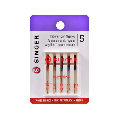 SINGER Regular Point Machine Needles, 5 Count, Sizes 80 (2), 90 (2), 100 (1)-075691047665-LR-81430-1-LR eShop