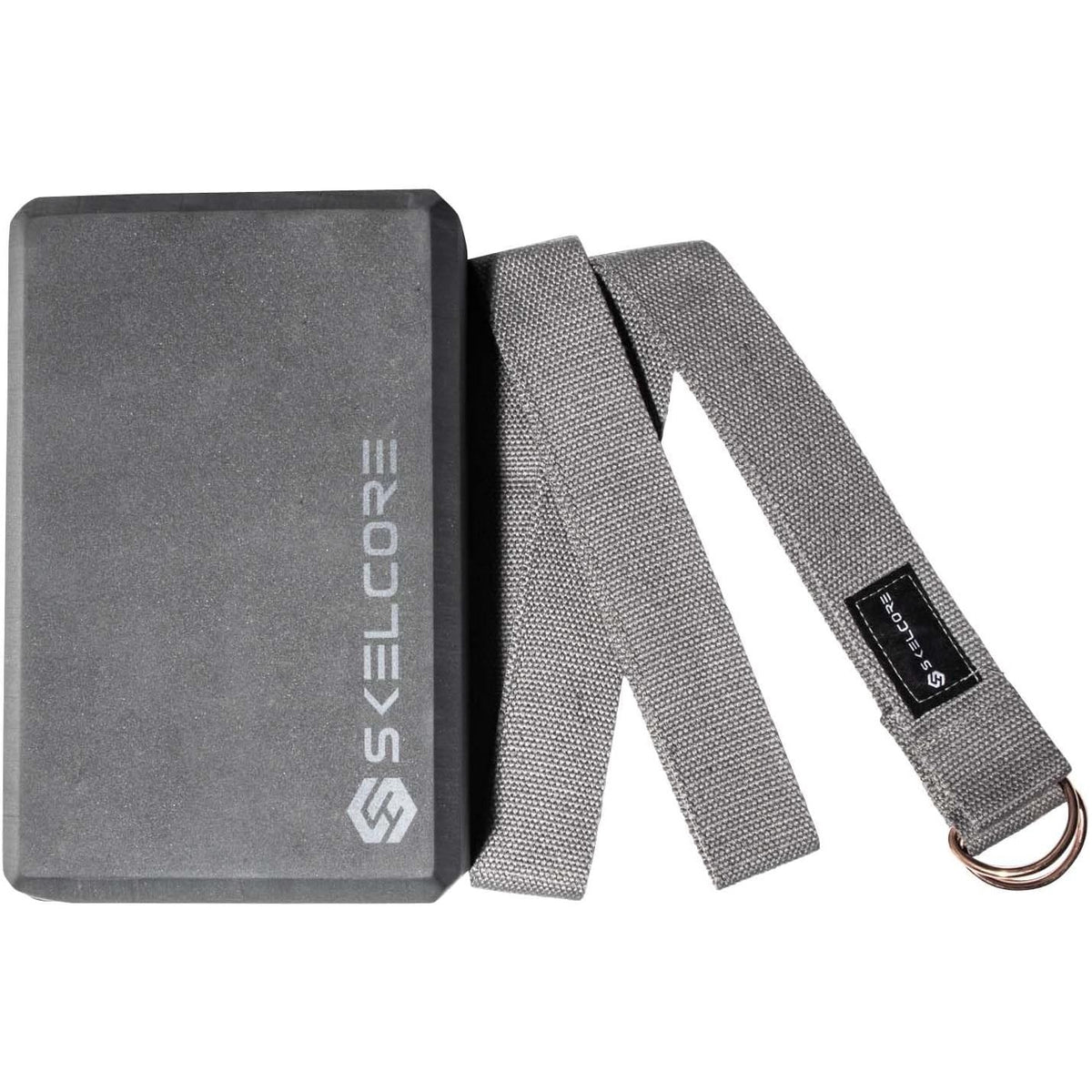 Skelcore High Density Non Slip Foam Yoga Block and Strap Set-840285900301-LR-349002-7-LR eShop