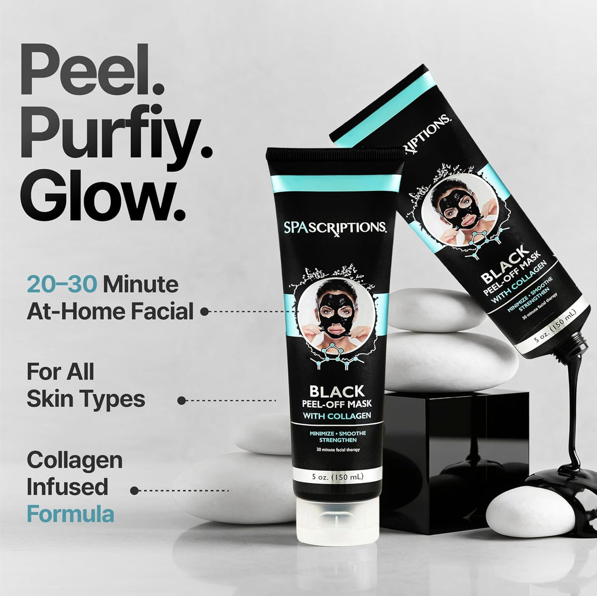 SPASCRIPTIONS Black Peel off Mask with Collagen, 5 oz-814655034699-LR-351004-5-LR eShop