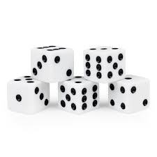 Spin Master White Replacement Dice for Board Games and Card Games, 5 pack-778988391839-LR-107167-2-LR eShop