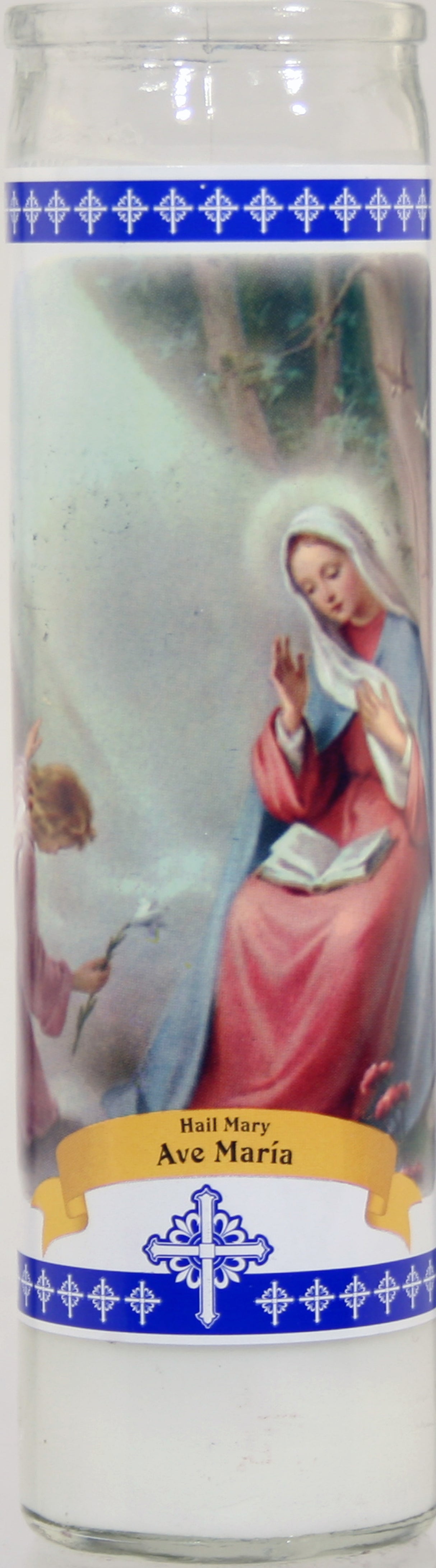 Star Candle Prayer Candle, 8" - Ave Maria-047223071608-LR-273027-1-LR eShop
