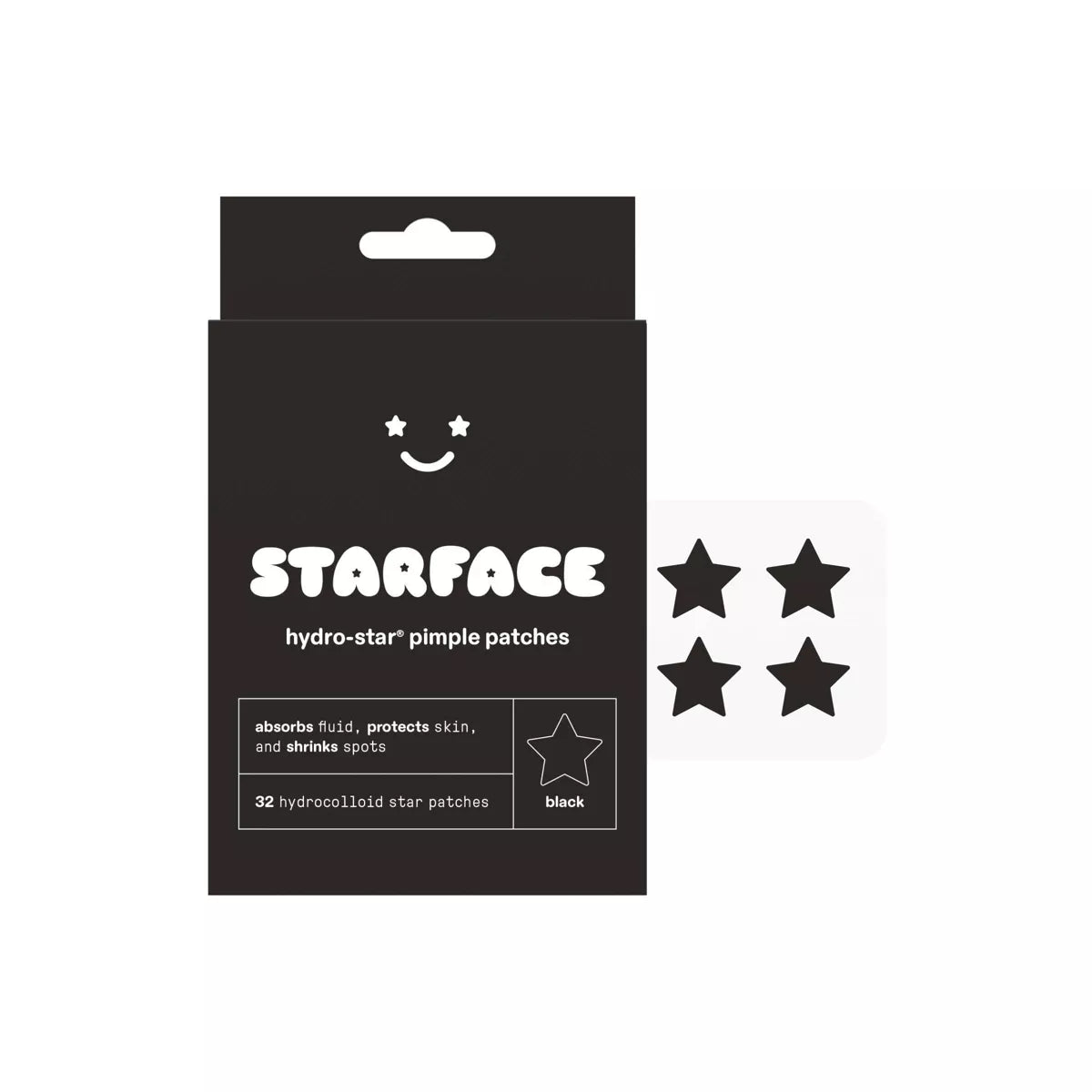 STARFACE Hydro-Star Pimple Patches - Black Star, 32 count-850036696117-LR-359684-1-LR eShop
