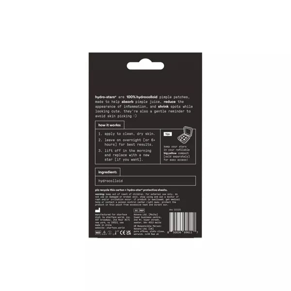 STARFACE Hydro-Star Pimple Patches - Black Star, 32 count-850036696117-LR-359684-5-LR eShop