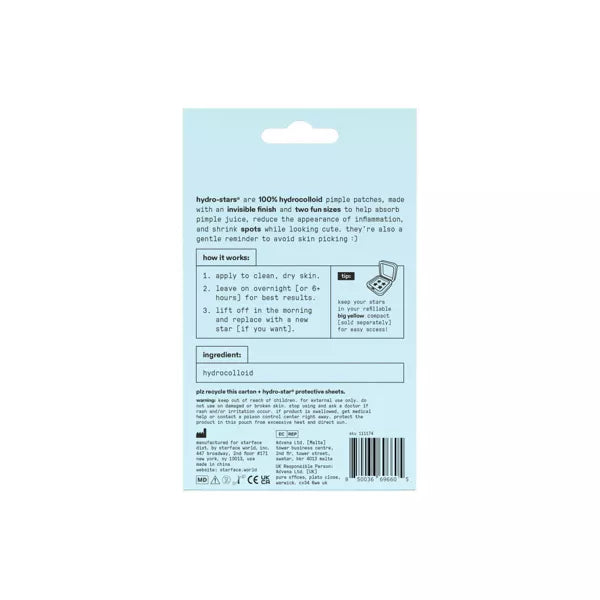 STARFACE Hydro-Star Pimple Patches - Clear, 32 count-850036696605-LR-359687-6-LR eShop