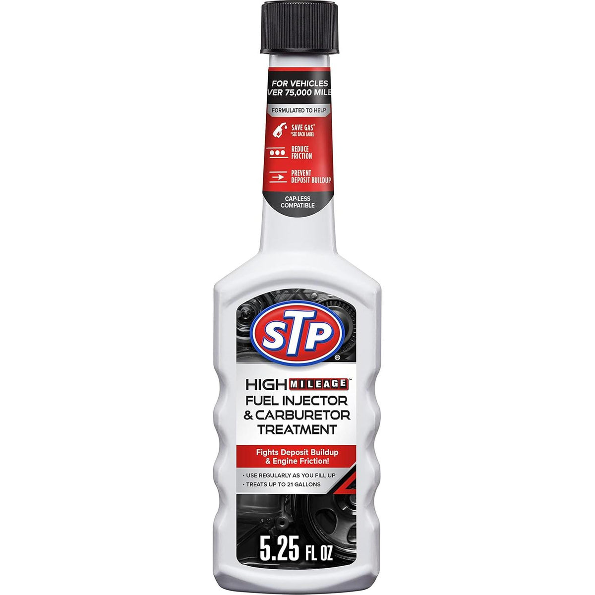 STP High Mileage Gasoline Fuel Injector and Carburetor Treatment, 5.25 oz-071153785717-LR-231348-1-LR eShop