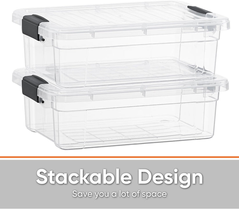 Superio Clear Storage Bin with Lid, 4.5 Quart-810541013038-LR-360865-4-LR eShop