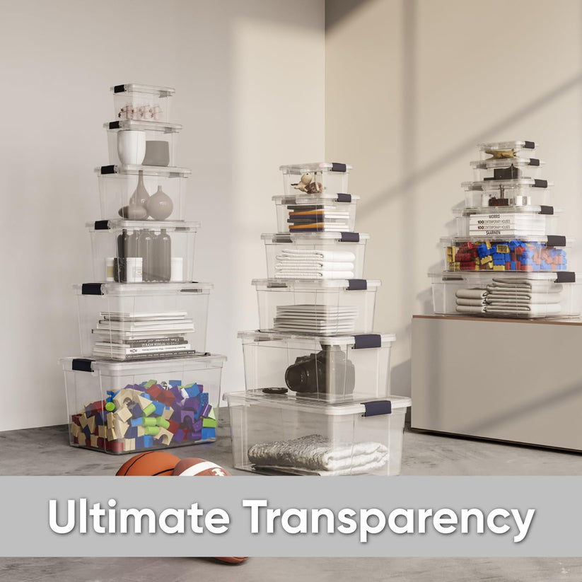 Superio Clear Storage Bin with Lid, 4.5 Quart-810541013038-LR-360865-6-LR eShop