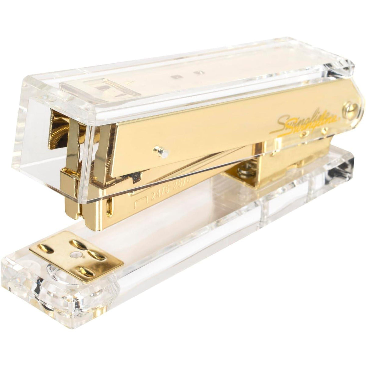 Swingline Compact Clear Acrylic + Gold Stapler-074711000116-LR-358295-1-LR eShop
