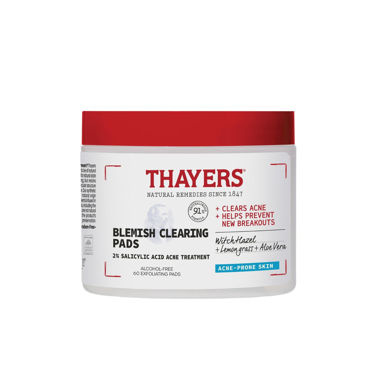 Thayers Natural Remedies Acne Clearing Toner Pads with Salicylic Acid, 60 count-041507070547-LR-357174-1-LR eShop
