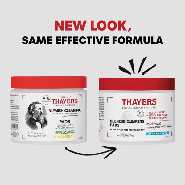 Thayers Natural Remedies Acne Clearing Toner Pads with Salicylic Acid, 60 count-041507070547-LR-357174-7-LR eShop