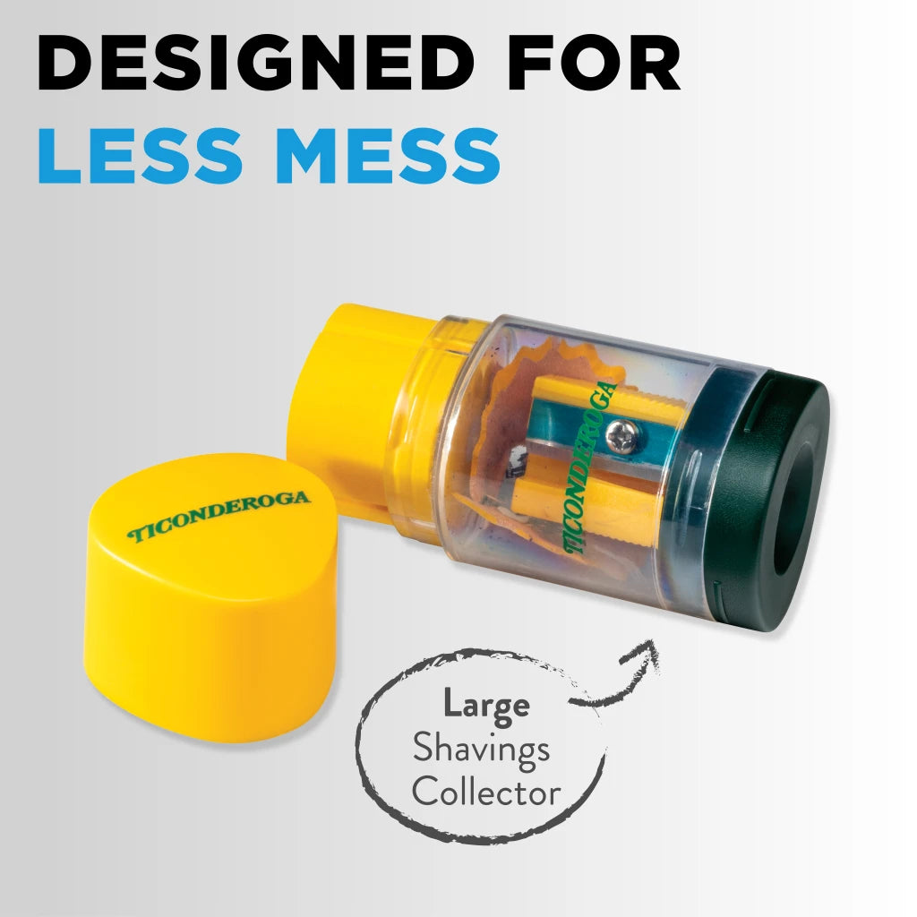 Ticonderoga DUO 2-in-1 Pencil Sharpener & Eraser - Yellow, 1 Count-072067390011-LR-354463-7-LR eShop