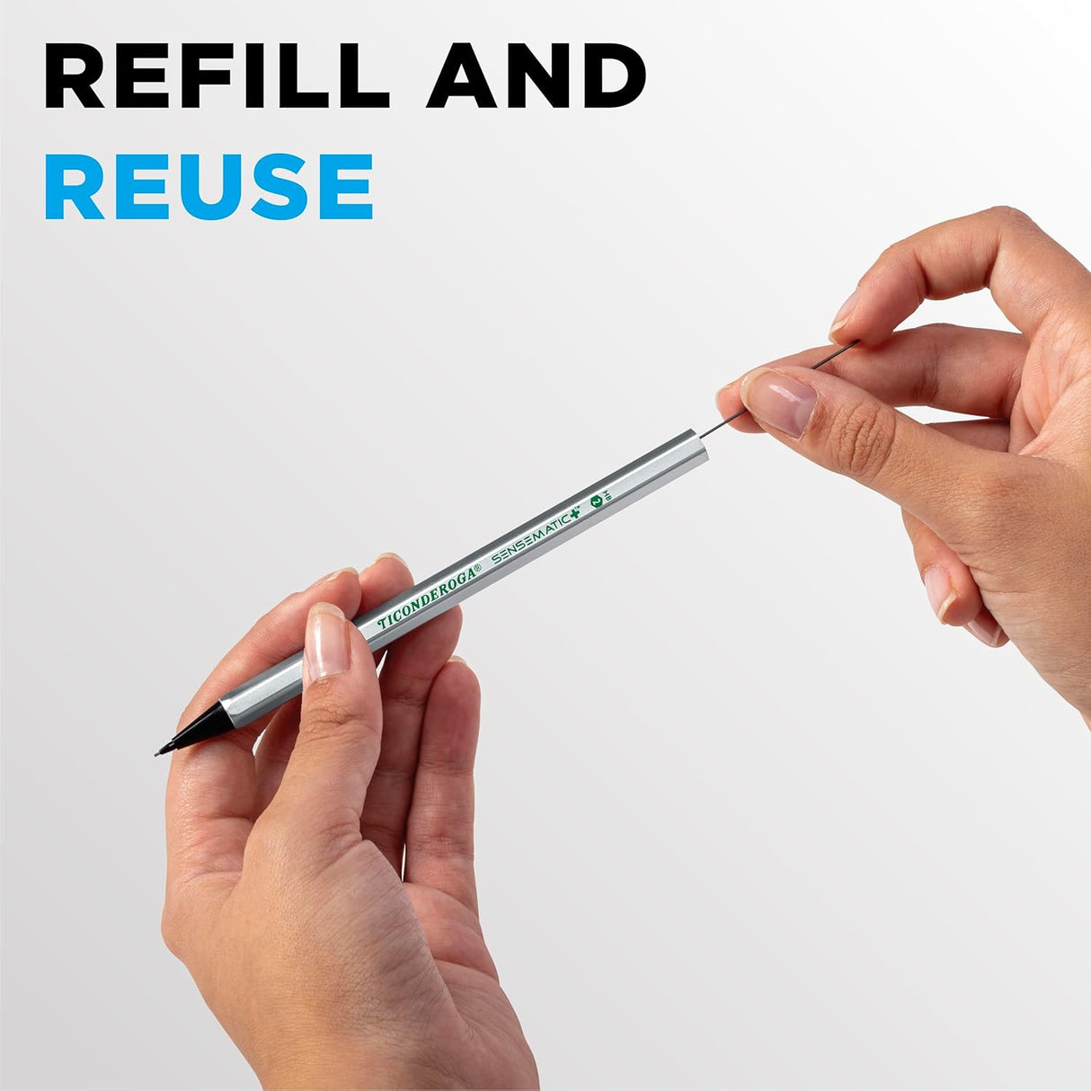 Ticonderoga Sensematic Mechanical Pencil - Silver, 2 count-072067999924-LR-325235-5-LR eShop