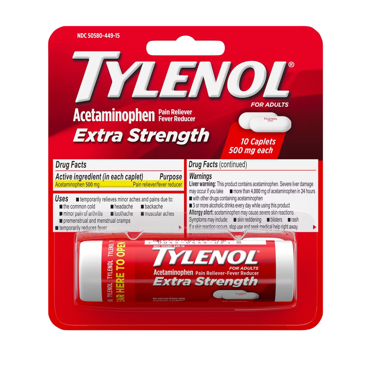 Tylenol Extra Strength Pain Reliever Caplets - 10ct-300450449153-LR-362685-1-LR eShop