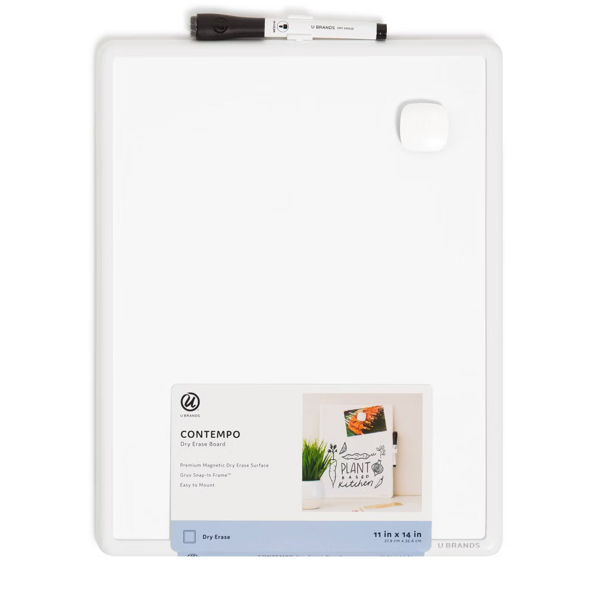 U BRANDS Contempo Magnetic Dry-Erase Board, 14 X 11 Inches-812296022525-LR-362745-1-LR eShop