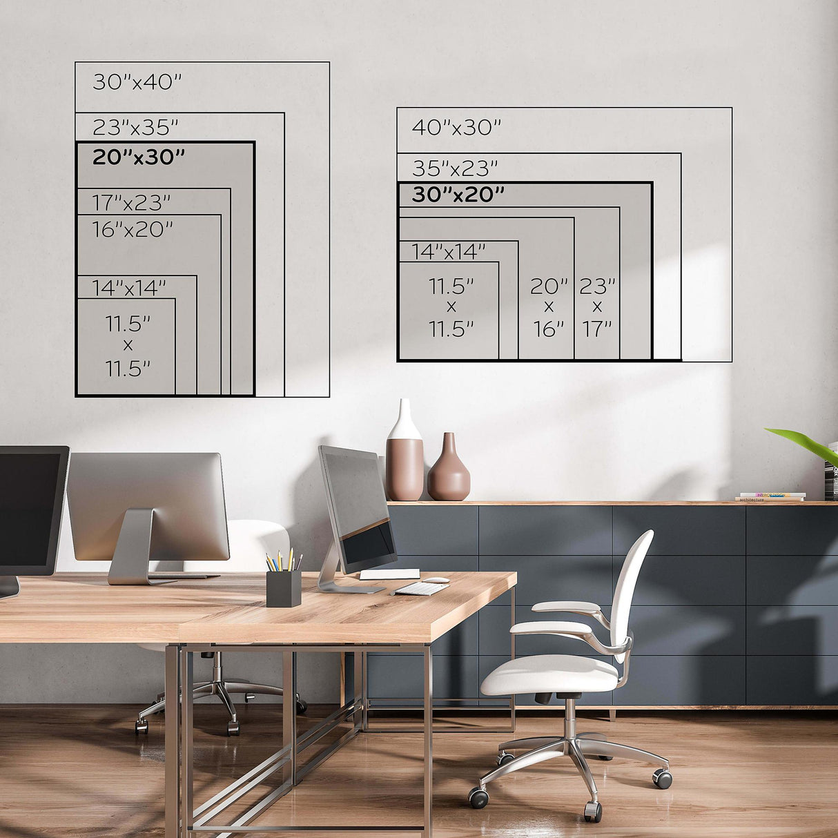 U BRANDS Magnetic Dry-Erase Board with White Decor Frame, 30" x 20"-817894020713-LR-362756-9-LR eShop